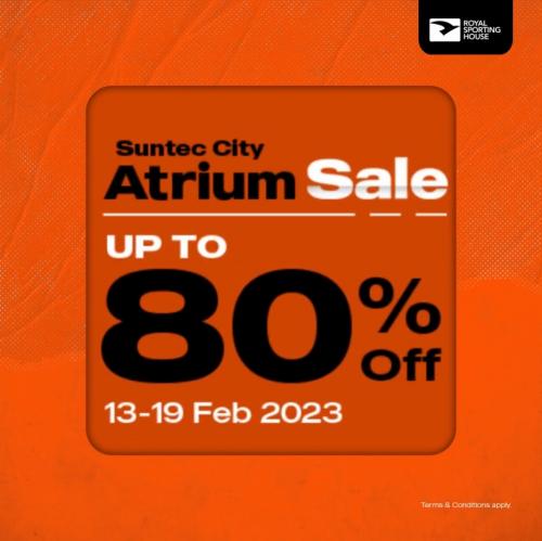 Royal Sporting House Suntec City Atrium Sale Up To 80% OFF (15 Feb 2023 - 19 Feb 2023) Royal Sporting House Suntec City Atrium Sale Up To 80% OFF (15 Feb 2023 - 19 Feb 2023)