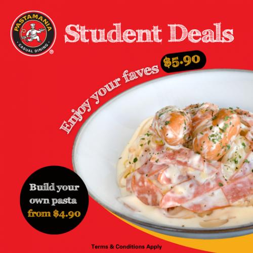 PastaMania Student Deals Promotion PastaMania Student Deals Promotion