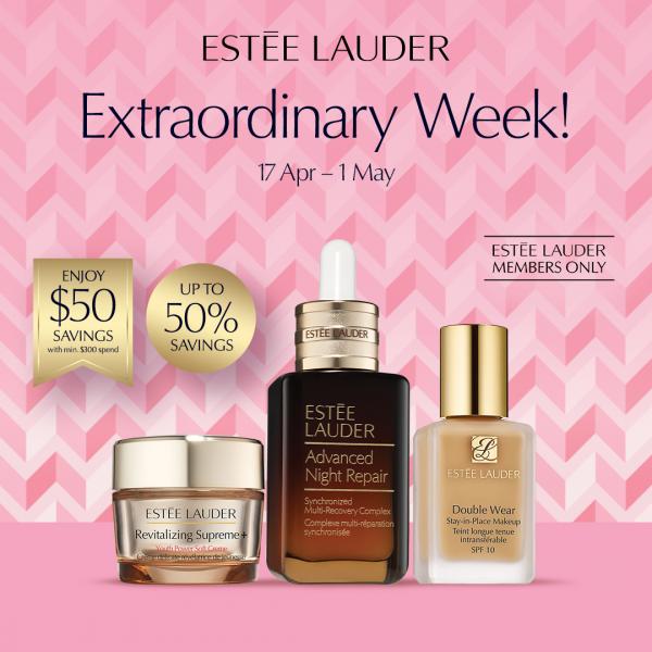 ISETAN Estée Lauder's Extraordinary Week Sale (17 Apr 2023 - 1 May 2023) ISETAN Estée Lauder's Extraordinary Week Sale (17 Apr 2023 - 1 May 2023)