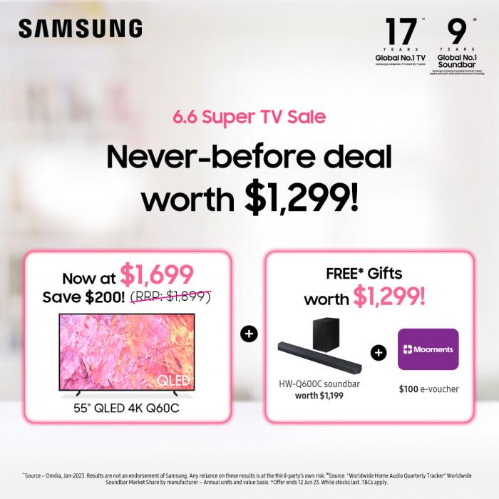 Audio House Samsung 6.6 Super TV Sale (valid until 12 Jun 2023) Audio House Samsung 6.6 Super TV Sale (valid until 12 Jun 2023)