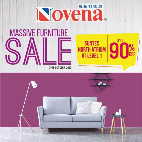 Novena Massive Furniture Sale Up To 90% Off at Suntec City (7 Oct 2019 - 13 Oct 2019) Novena Massive Furniture Sale Up To 90% Off at Suntec City (7 Oct 2019 - 13 Oct 2019)
