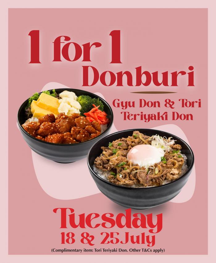 Umisushi 1-For-1 Donburi Promotion (18 Jul 2023 & 25 Jul 2023) Umisushi 1-For-1 Donburi Promotion (18 Jul 2023 & 25 Jul 2023)