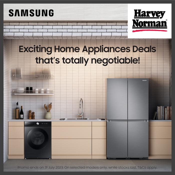 Harvey Norman Samsung Home Appliance Deals Promotion (valid until 31 Jul 2023) Harvey Norman Samsung Home Appliance Deals Promotion (valid until 31 Jul 2023)