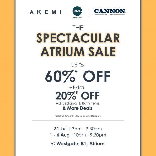 AKEMIUCHI The Spectacular Atrium Sale Up To 60% OFF + Extra 20% OFF (31 Jul 2023 - 6 Aug 2023) AKEMIUCHI The Spectacular Atrium Sale Up To 60% OFF + Extra 20% OFF (31 Jul 2023 - 6 Aug 2023)