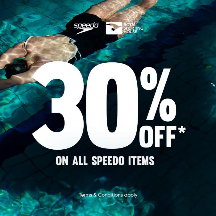 Royal Sporting House 30% OFF on ALL Speedo Items Promotion Royal Sporting House 30% OFF on ALL Speedo Items Promotion