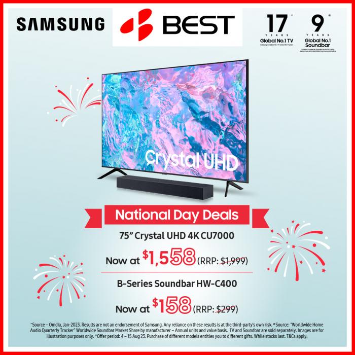 BEST Denki Samsung National Day Sale (valid until 15 Aug 2023) BEST Denki Samsung National Day Sale (valid until 15 Aug 2023)