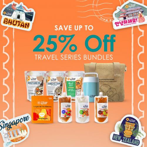 The Soup Spoon Travel Series Bundles 25% OFF Promotion (valid until 30 Apr 2021) The Soup Spoon Travel Series Bundles 25% OFF Promotion (valid until 30 Apr 2021)