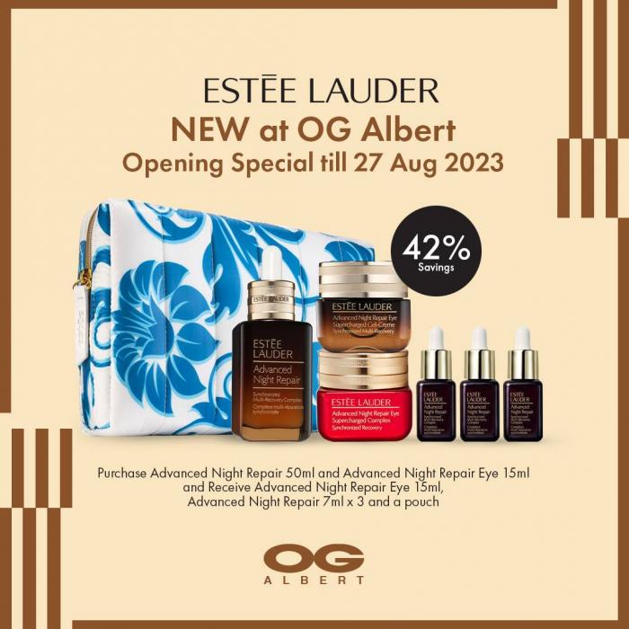 OG Albert Estee Lauder Opening Promotion (valid until 27 Aug 2023) OG Albert Estee Lauder Opening Promotion (valid until 27 Aug 2023)