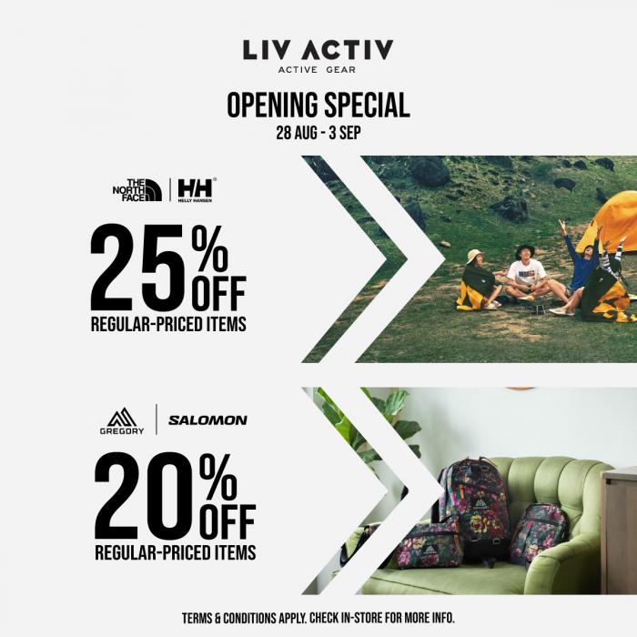 Liv Activ Raffles City Opening Promotion (28 Aug 2023 - 3 Sep 2023) Liv Activ Raffles City Opening Promotion (28 Aug 2023 - 3 Sep 2023)
