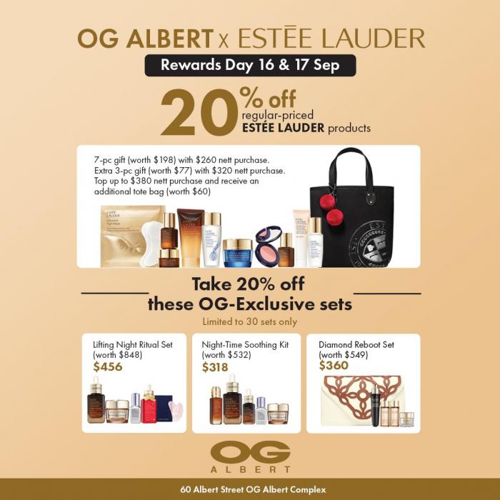 OG Albert Estee Lauder Rewards Day Promotion (16 Sep 2023 - 17 Sep 2023) OG Albert Estee Lauder Rewards Day Promotion (16 Sep 2023 - 17 Sep 2023)