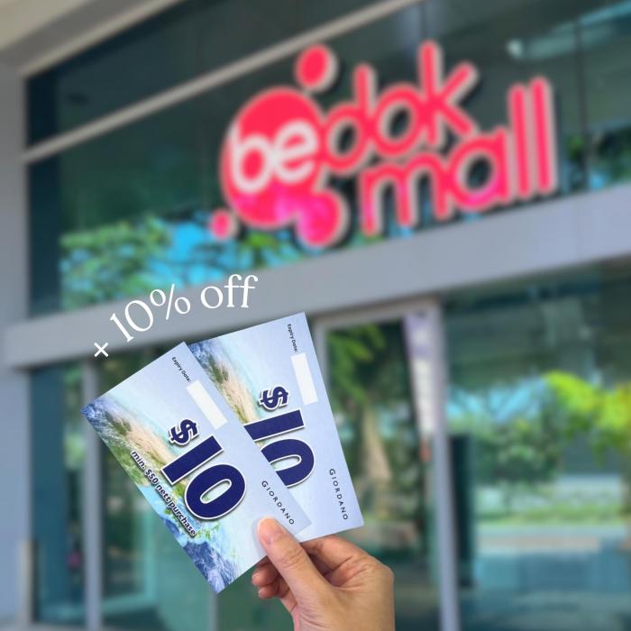 Giordano Bedok Mall FREE $10 Giordano Vouchers and 10% OFF Promotion (20 Sep 2023 onwards) Giordano Bedok Mall FREE $10 Giordano Vouchers and 10% OFF Promotion (20 Sep 2023 onwards)