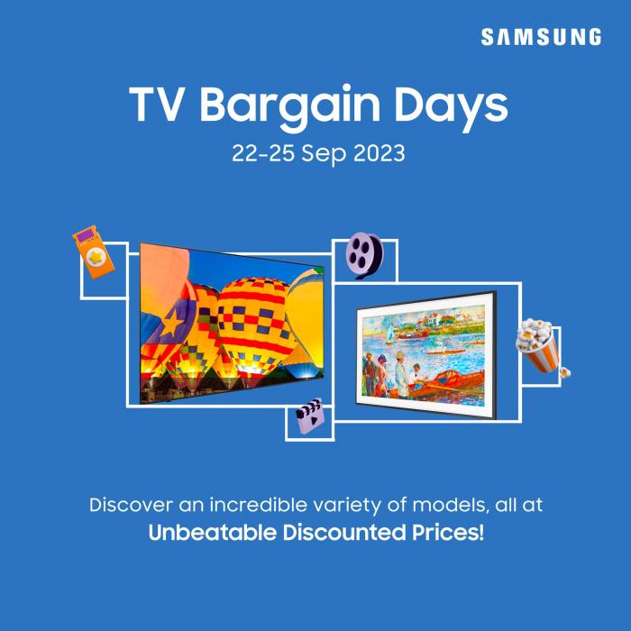 Parisilk Samsung TV Bargain Days Promotion (22 Sep 2023 - 25 Sep 2023) Parisilk Samsung TV Bargain Days Promotion (22 Sep 2023 - 25 Sep 2023)