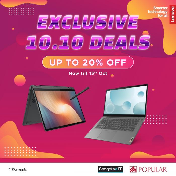 POPULAR Lenovo 10.10 Promotion (valid until 15 Oct 2023) POPULAR Lenovo 10.10 Promotion (valid until 15 Oct 2023)