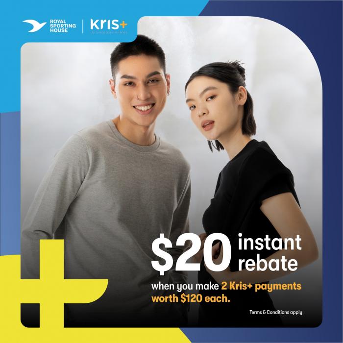 Royal Sporting House $20 Instant Rebate with Kris+ Promotion Royal Sporting House $20 Instant Rebate with Kris+ Promotion