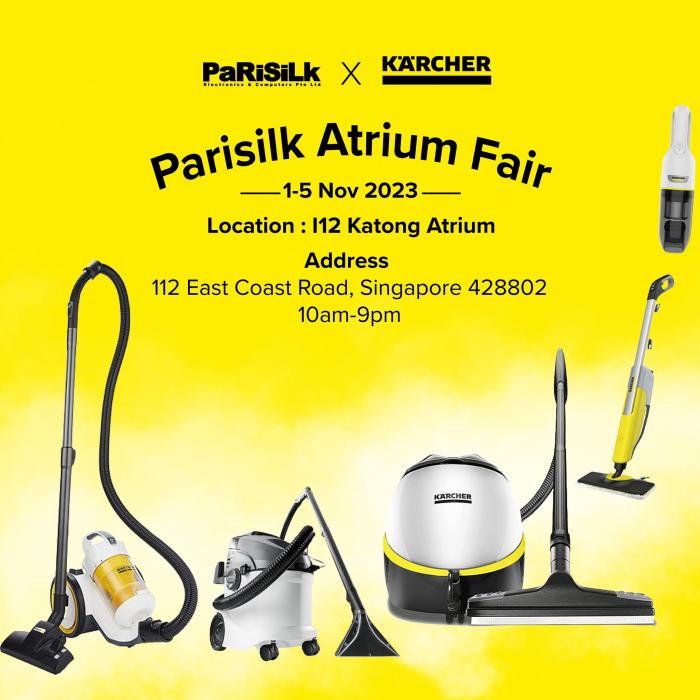 Parisilk Karcher Atrium Fair Sale (1 Nov 2023 - 5 Nov 2023) Parisilk Karcher Atrium Fair Sale (1 Nov 2023 - 5 Nov 2023)
