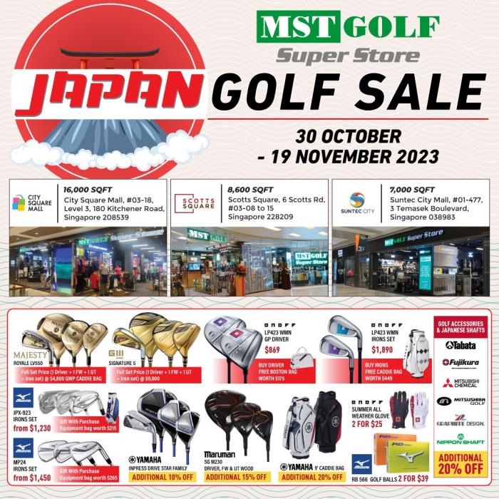 MST Golf Japan Golf Sale (30 Oct 2023 - 19 Nov 2023) MST Golf Japan Golf Sale (30 Oct 2023 - 19 Nov 2023)