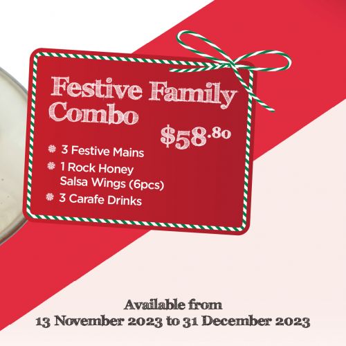 PastaMania Festive Family Combo for $58.80 Promotion from 13 Nov 2023 until 31 Dec 2023 PastaMania Festive Family Combo for $58.80 Promotion from 13 Nov 2023 until 31 Dec 2023
