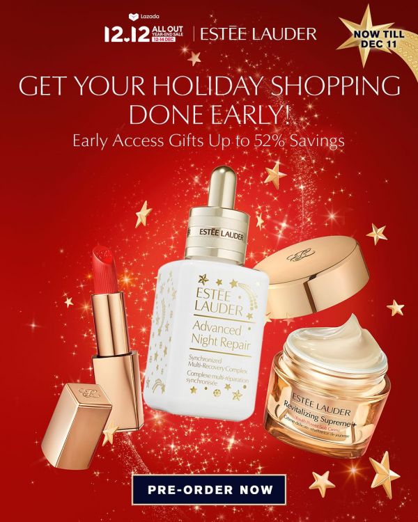 Estee Lauder Lazada 12.12 Sale Up To 52% OFF (1 Dec 2023 - 11 Dec 2023) Estee Lauder Lazada 12.12 Sale Up To 52% OFF (1 Dec 2023 - 11 Dec 2023)