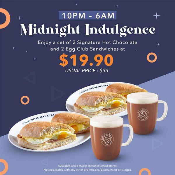 The Coffee Bean & Tea Leaf Midnight Indulgence Promotion The Coffee Bean & Tea Leaf Midnight Indulgence Promotion