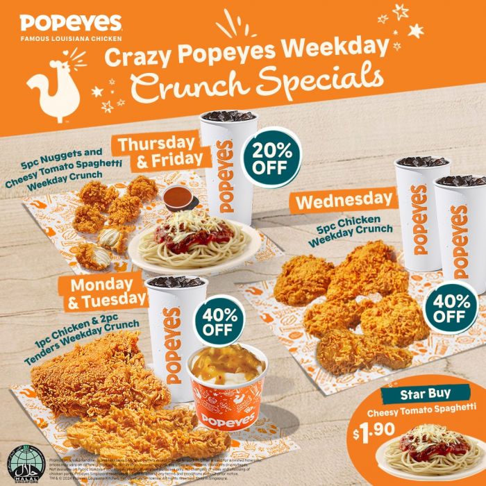 Popeyes Crazy Popeyes Weekday Crunch Promotion