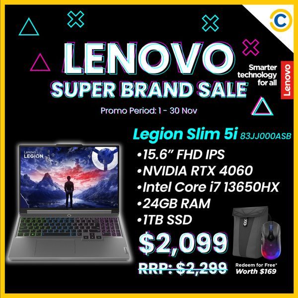 COURTS Lenovo Super Brand Sale: Gaming Laptops at Amazing Prices (1 Nov 2024 - 30 Nov 2024) COURTS Lenovo Super Brand Sale: Gaming Laptops at Amazing Prices (1 Nov 2024 - 30 Nov 2024)