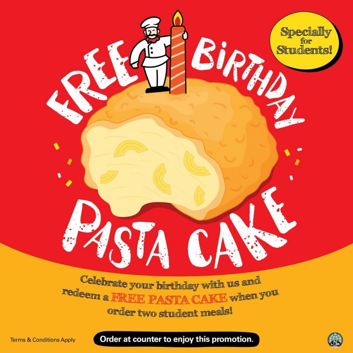 Celebrate Your Birthday with PastaMania: Free Pasta Cake for Students! Celebrate Your Birthday with PastaMania: Free Pasta Cake for Students!