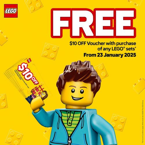 Toys R Us Promotion: FREE $10 OFF Voucher with Purchase of Any LEGO Sets (23 Jan 2025 - 31 Jan 2025) Toys R Us Promotion: FREE $10 OFF Voucher with Purchase of Any LEGO Sets (23 Jan 2025 - 31 Jan 2025)