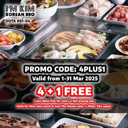 Im Kim Korean Bbq March Promo Free Buffet Deal