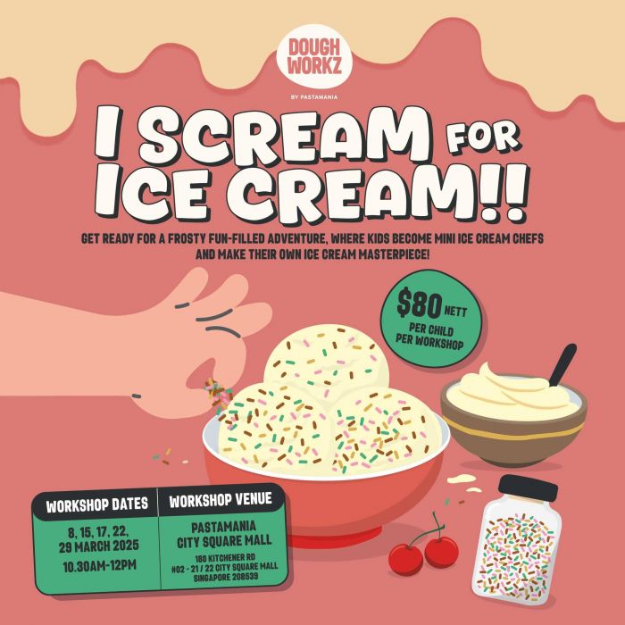 PastaMania Ice Cream Workshop (March 2025) – Fun Hands-On Experience for Kids! PastaMania Ice Cream Workshop (March 2025) – Fun Hands-On Experience for Kids!