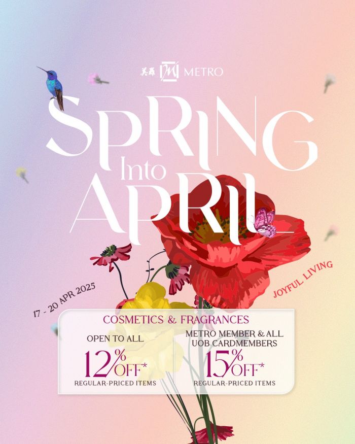 Metro Cosmetics & Fragrances Promotion 2025: Up to 20% Off + Exclusive Gifts (17–20 April) Metro Cosmetics & Fragrances Promotion 2025: Up to 20% Off + Exclusive Gifts (17–20 April)