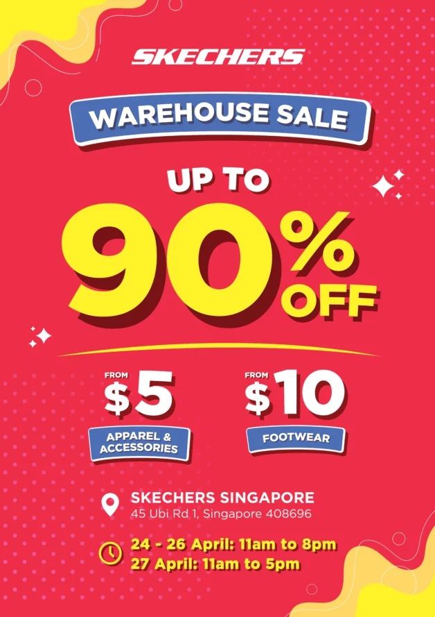 Skechers Warehouse Sale Singapore 2025 – Up to 90% Off Footwear & Apparel from $5 Skechers Warehouse Sale Singapore 2025 – Up to 90% Off Footwear & Apparel from $5
