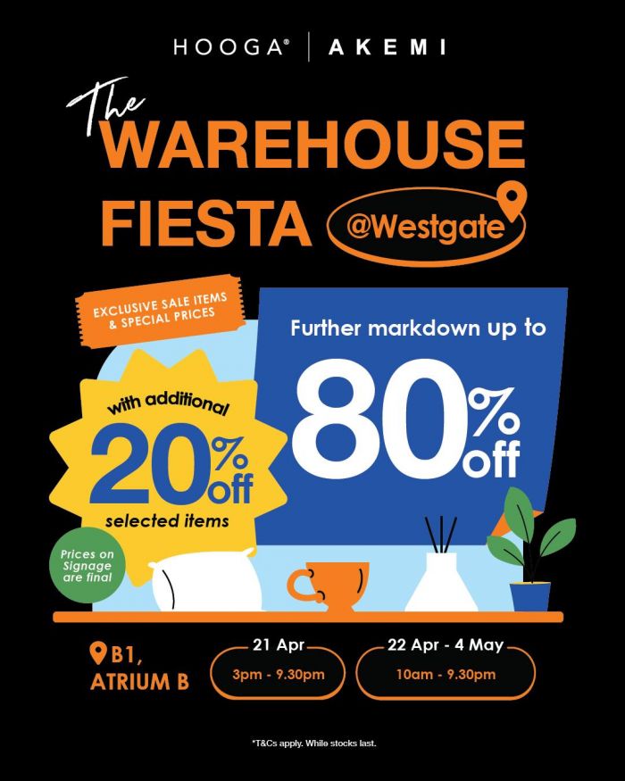 HOOGA Warehouse Fiesta Sale at Westgate – Up to 80% Off Home & Living Essentials HOOGA Warehouse Fiesta Sale at Westgate – Up to 80% Off Home & Living Essentials