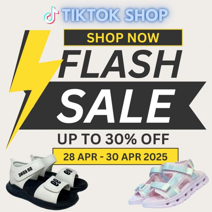 Flash Sale Alert! Dr. Kong TikTok Shop Offering 30% OFF Kids' Sandals! (28-30 April 2025) Flash Sale Alert! Dr. Kong TikTok Shop Offering 30% OFF Kids' Sandals! (28-30 April 2025)