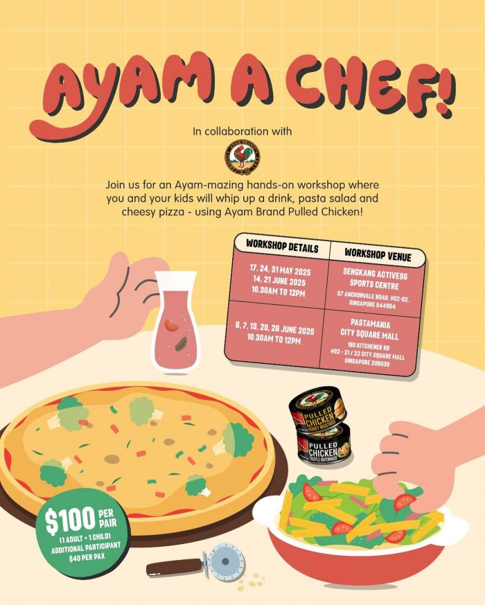 PastaMania x Ayam Brand Doughworkz: Family Cooking Workshop in May & June 2025 PastaMania x Ayam Brand Doughworkz: Family Cooking Workshop in May & June 2025