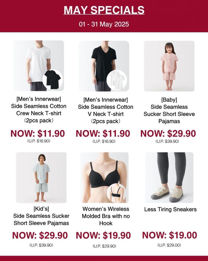 MUJI May 2025 Promotion: Up to 50% Off Clothing, Homeware & Essentials MUJI May 2025 Promotion: Up to 50% Off Clothing, Homeware & Essentials