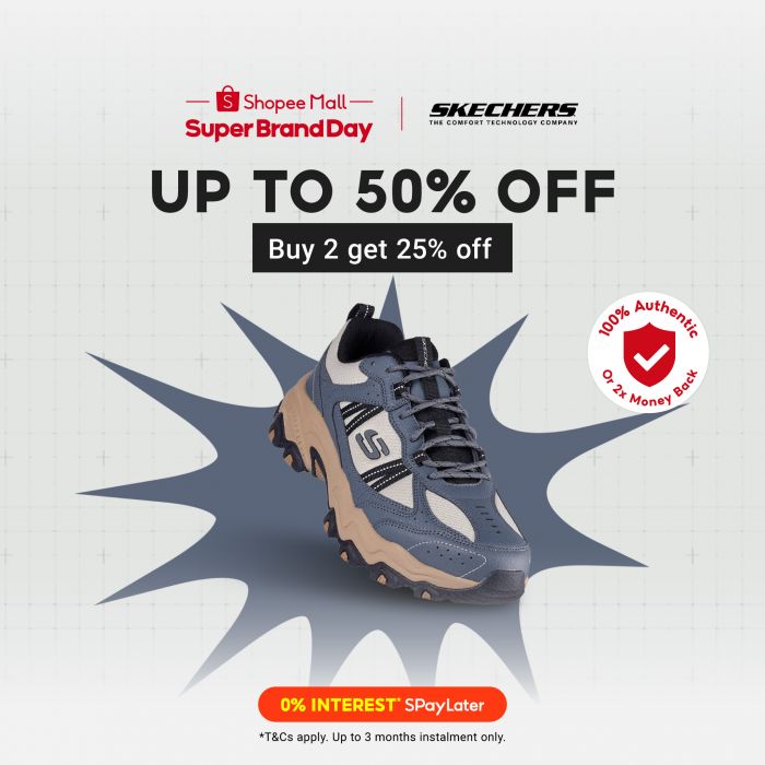 Skechers Shopee Super Brand Day Sale 21 May 2025 – Up to 50% OFF + Extra 25% for 2! Skechers Shopee Super Brand Day Sale 21 May 2025 – Up to 50% OFF + Extra 25% for 2!