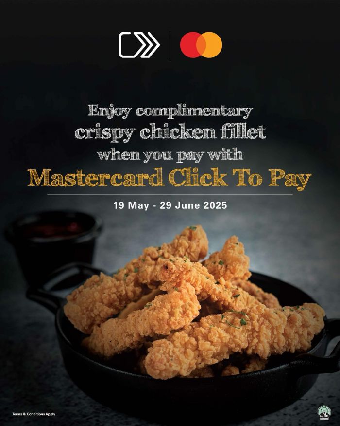 PastaMania Mastercard Promotion: FREE Crispy Chicken Fillets with Click to Pay (Until 29 June 2025) PastaMania Mastercard Promotion: FREE Crispy Chicken Fillets with Click to Pay (Until 29 June 2025)