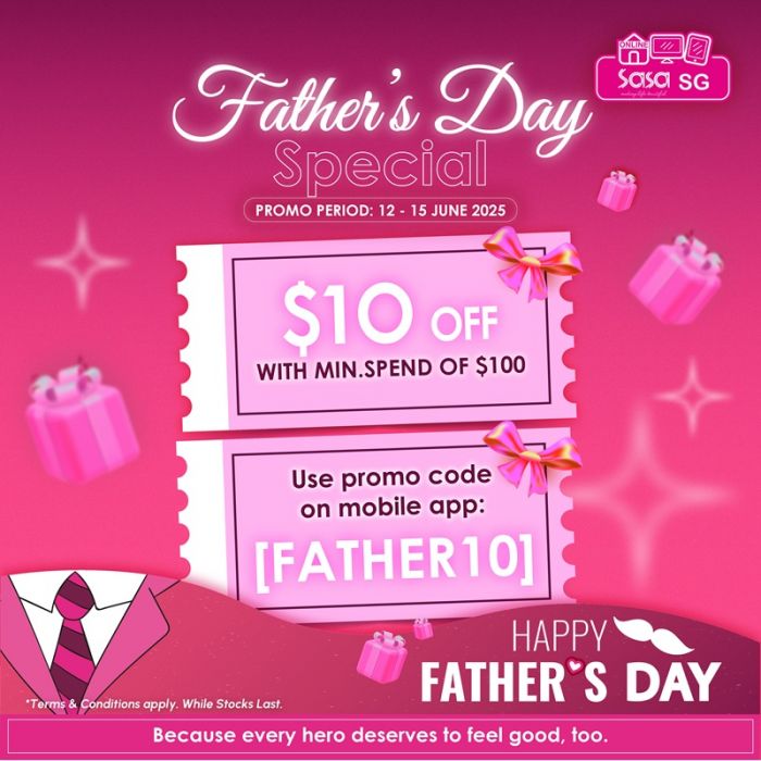 Sasa Online Father’s Day Promotion (12-15 June 2025) Sasa Online Father’s Day Promotion (12-15 June 2025)