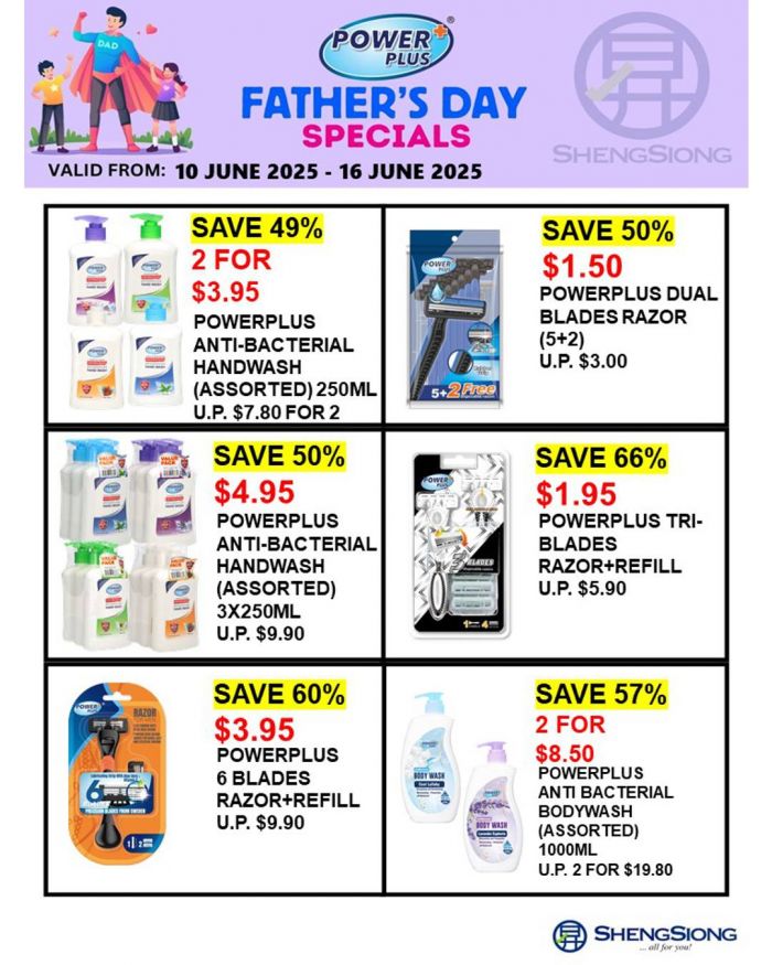 Sheng Siong PowerPlus Father’s Day Promotion (10–16 June 2025) Sheng Siong PowerPlus Father’s Day Promotion (10–16 June 2025)
