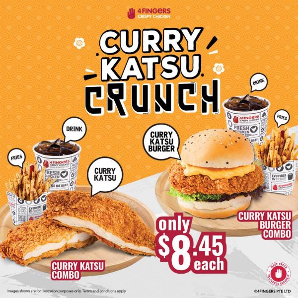 4Fingers Crispy Chicken Curry Katsu Crunch Combo @ $8.45 Promotion 4Fingers Crispy Chicken Curry Katsu Crunch Combo @ $8.45 Promotion