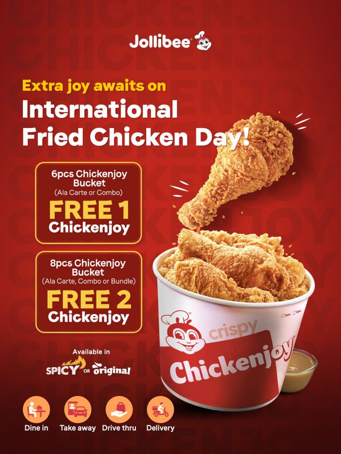 Jollibee International Fried Chicken Day Promotion: Free Chickenjoy with Every Bucket (6 July 2025) Jollibee International Fried Chicken Day Promotion: Free Chickenjoy with Every Bucket (6 July 2025)