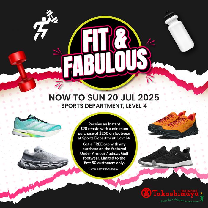 Takashimaya Running Shoes Promotion: Up to $20 Rebate & Free Gift on Top Brands (Until 20 July 2025) Takashimaya Running Shoes Promotion: Up to $20 Rebate & Free Gift on Top Brands (Until 20 July 2025)