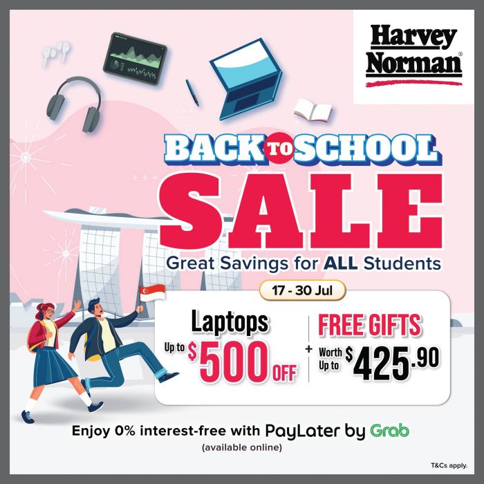 Harvey Norman Back To School Sale (17-30 July 2025): Up to $500 Off Laptops + Free Gifts Worth $425.90 Harvey Norman Back To School Sale (17-30 July 2025): Up to $500 Off Laptops + Free Gifts Worth $425.90