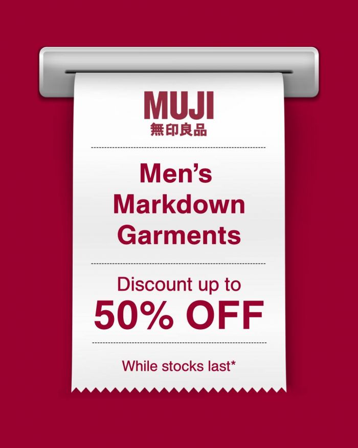 MUJI Men's Markdown Garments Up To 50% OFF MUJI Men's Markdown Garments Up To 50% OFF