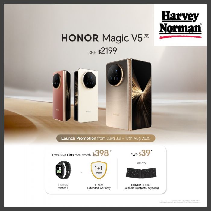 Harvey Norman HONOR Magic V5 Launch Promotion (23 July - 17 Aug 2025) Harvey Norman HONOR Magic V5 Launch Promotion (23 July - 17 Aug 2025)