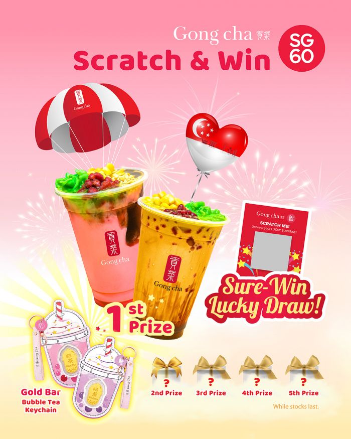 Gong Cha SG60 Special - Scratch & Win Surprise (from 1 Aug 2025) Gong Cha SG60 Special - Scratch & Win Surprise (from 1 Aug 2025)
