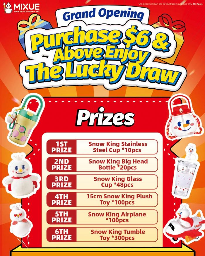MIXUE Aljunied MRT Grand Opening – Spend $6 & Win Snow King Merch (15-16 Aug 2025) MIXUE Aljunied MRT Grand Opening – Spend $6 & Win Snow King Merch (15-16 Aug 2025)