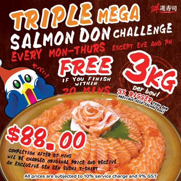 Don Don Donki Triple Mega Salmon Don Challenge Singapore (18–28 Aug 2025) Don Don Donki Triple Mega Salmon Don Challenge Singapore (18–28 Aug 2025)