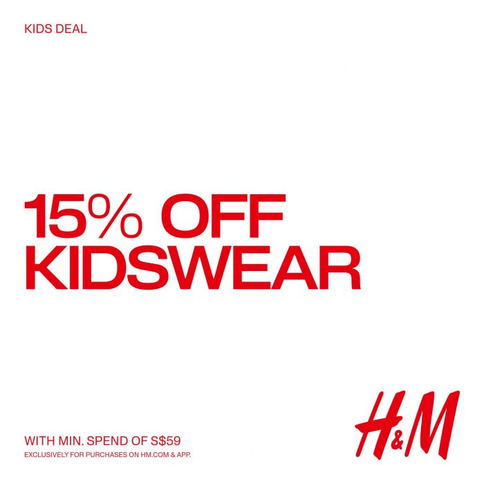 H&M 15% OFF Kidswear Sale Singapore (23–24 August 2025) H&M 15% OFF Kidswear Sale Singapore (23–24 August 2025)