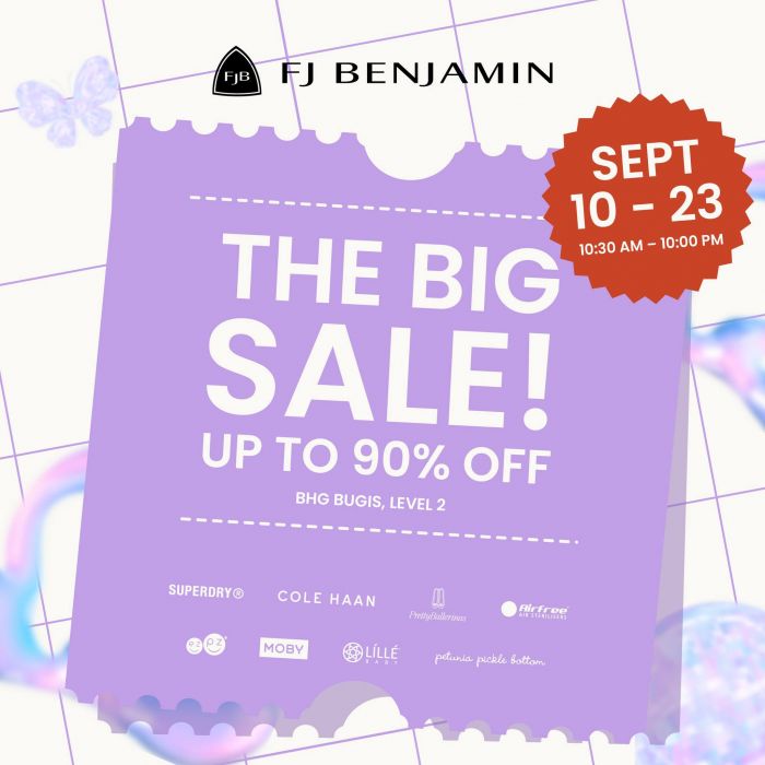 BHG FJ Benjamin Sale: Up to 90% OFF Superdry, Cole Haan & More | 10-23 Sep 2025 BHG FJ Benjamin Sale: Up to 90% OFF Superdry, Cole Haan & More | 10-23 Sep 2025